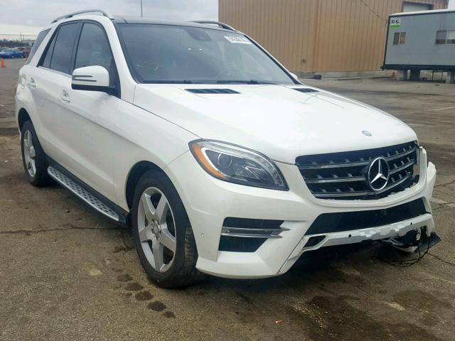 Mercedes ML 400 2015 White vin: 4JGDA5GB5FA561716