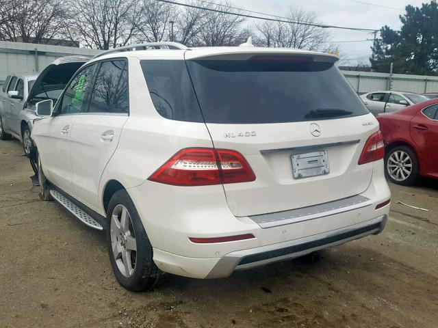 Mercedes ML 400 2015 White vin: 4JGDA5GB5FA561716