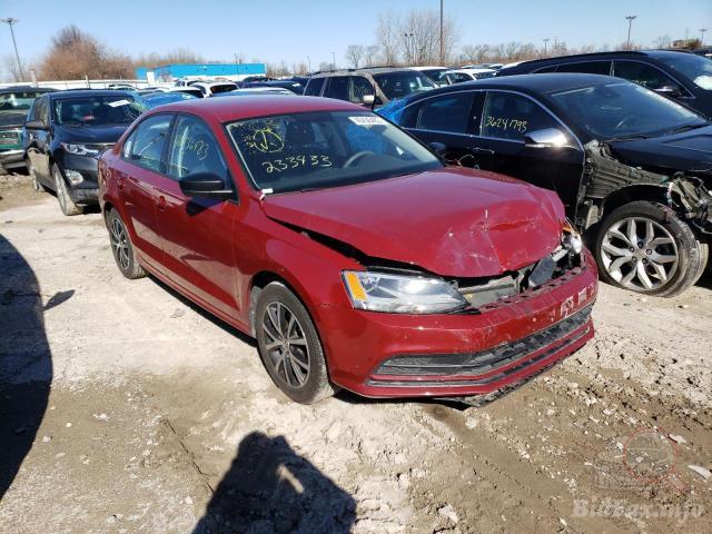 volkswagen jetta 2016 red vin: 3VWD67AJ7GM407124