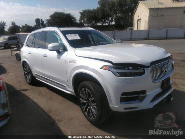 Volvo Xc90 2021 White vin: YV4BR0CK6M1764007