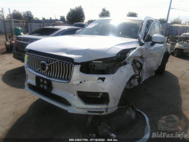 Volvo Xc90 2021 White vin: YV4BR0CK6M1764007