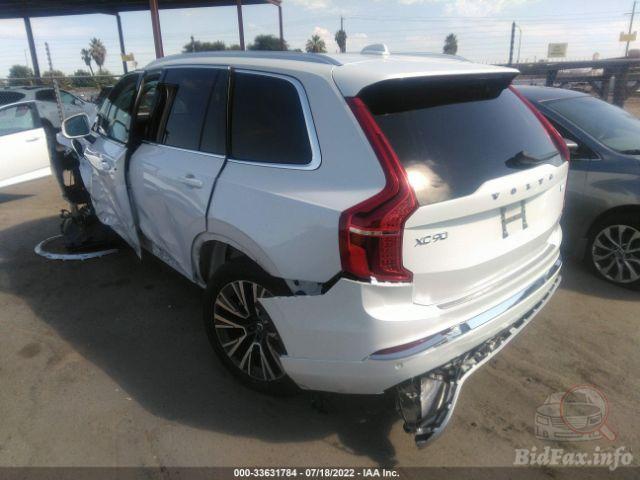 Volvo Xc90 2021 White vin: YV4BR0CK6M1764007