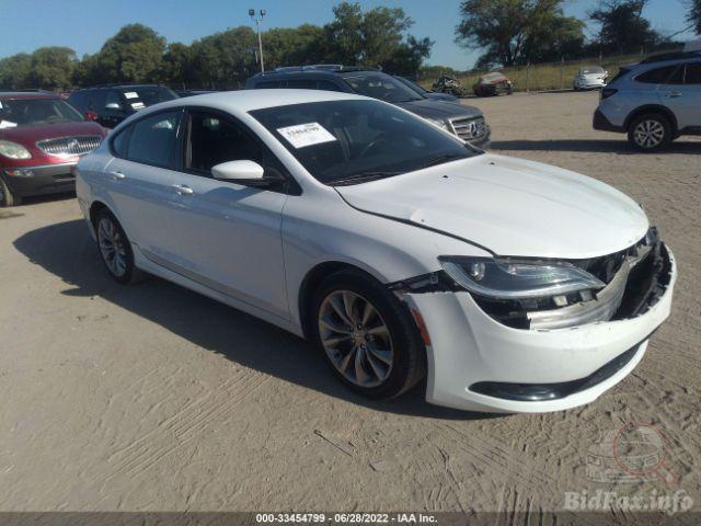 Chrysler 200 2015 White vin: 1C3CCCBB3FN626565