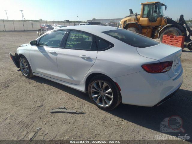 Chrysler 200 2015 White vin: 1C3CCCBB3FN626565