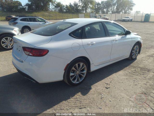 Chrysler 200 2015 White vin: 1C3CCCBB3FN626565