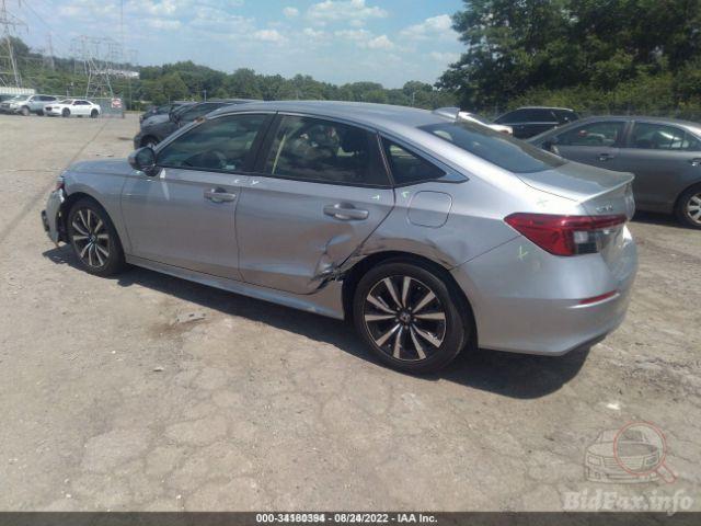 Honda Civic 2022 Silver vin: JHMFE1F77NX002461