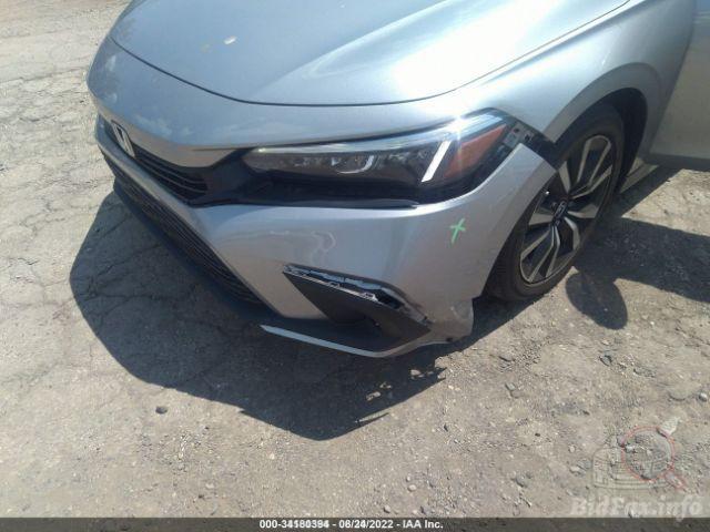 Honda Civic 2022 Silver vin: JHMFE1F77NX002461