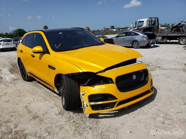 Jaguar F-Pace 2018 Yellow vin: SADCL2FX1JA326572