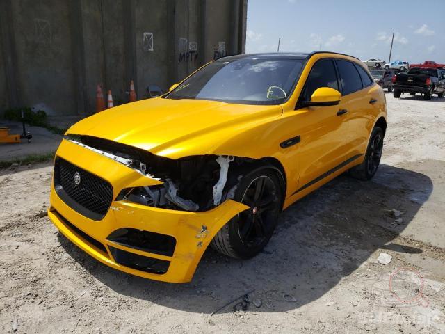 Jaguar F-Pace 2018 Yellow vin: SADCL2FX1JA326572